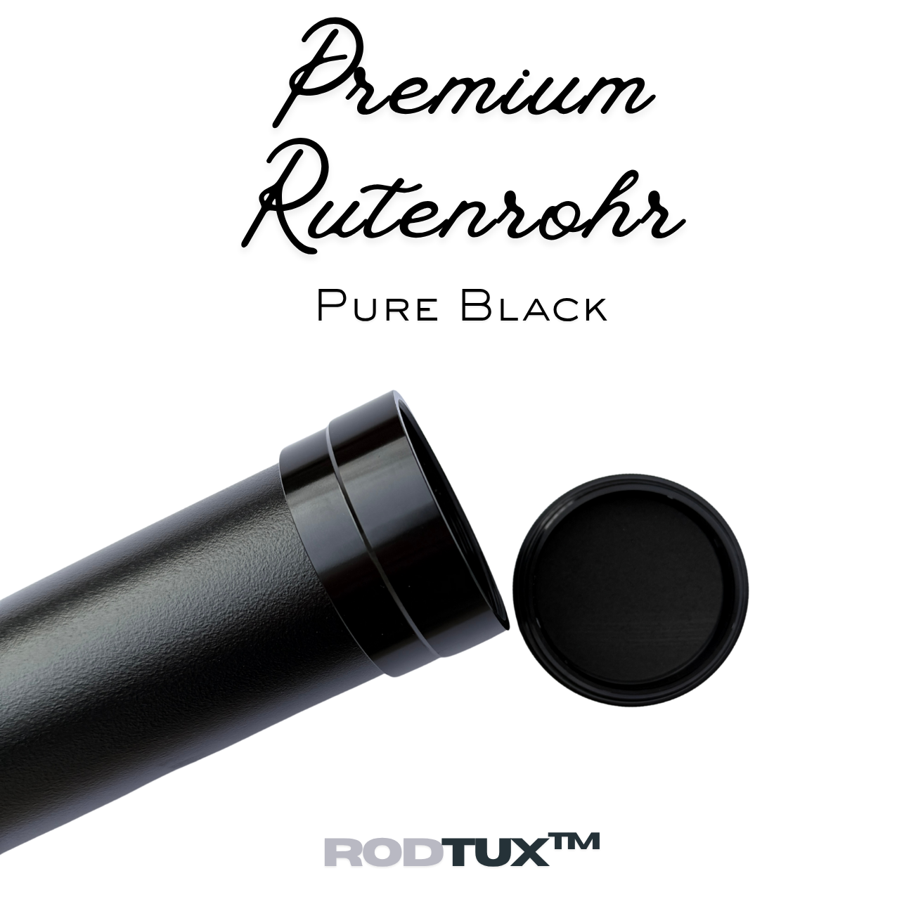 RodTux Premium Aluminium Rutenrohr Pure Black Classic